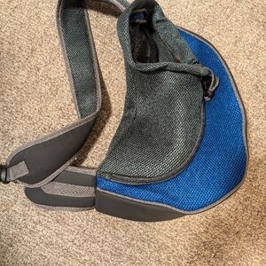 Blue and Black Men's Bag